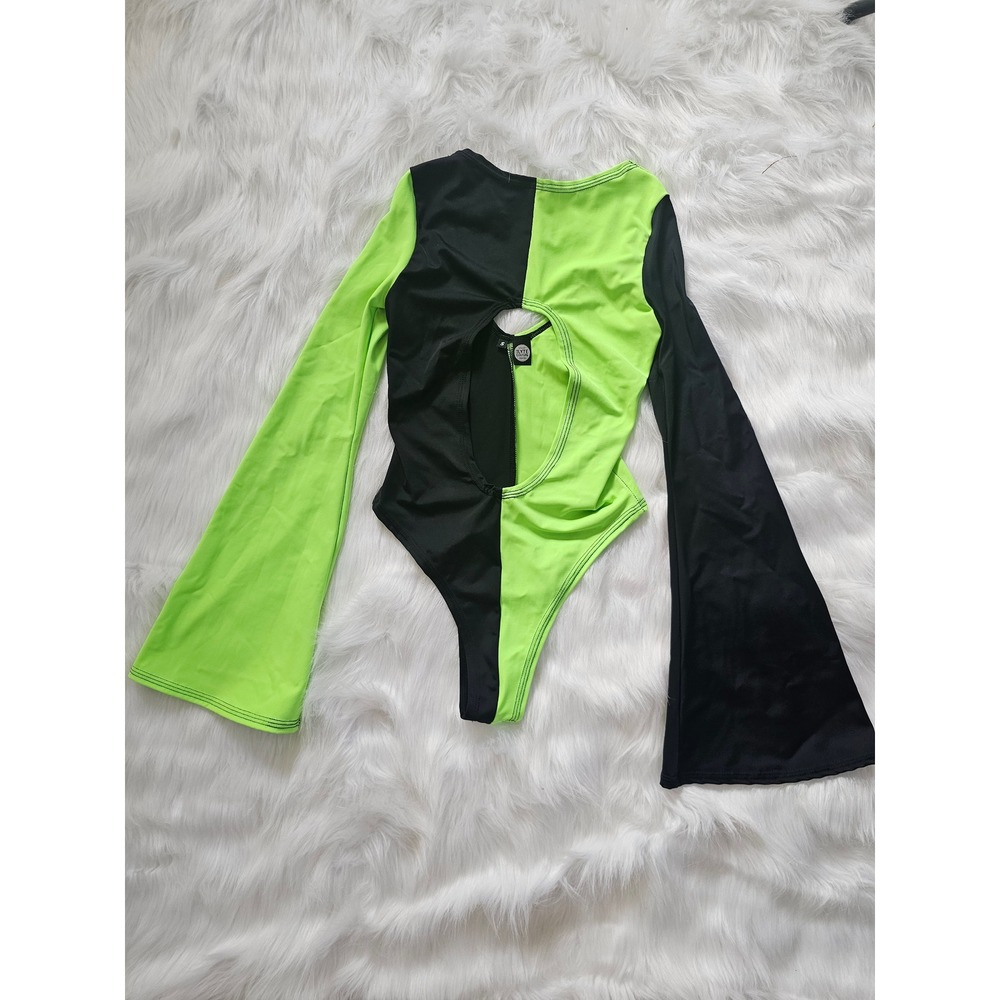 The Lyte Couture "shego" long bell sleeve bodysuit